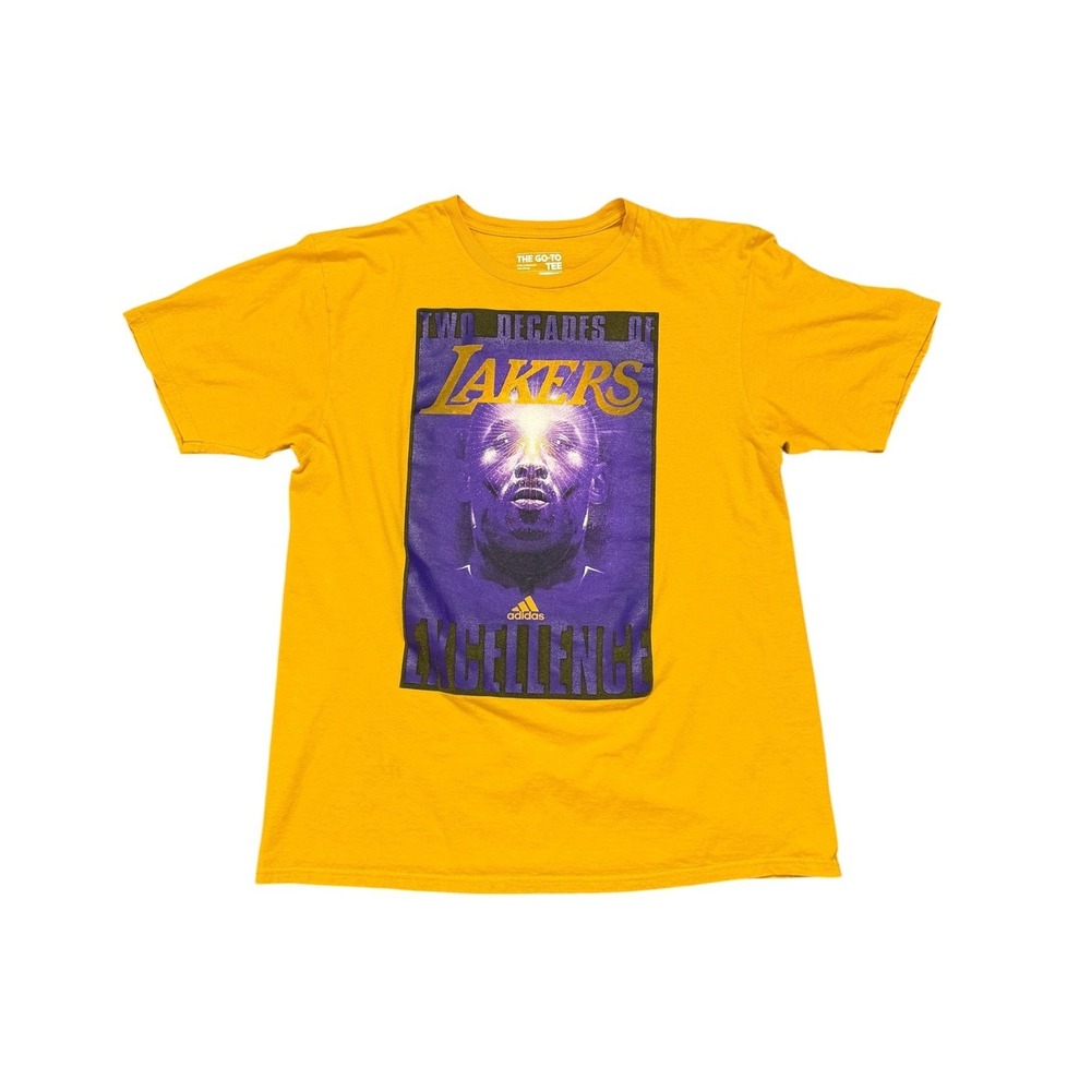 Adidas Kobe Bryant Los Angeles Lakers Two Decades of Excellence Shirt Mens Large